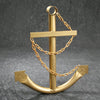 Decorative Nautical Anchor w/Chain - Gold