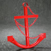 Decorative Nautical Anchor w/Chain - Red