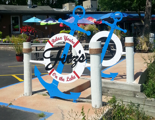 Customized Stairway Made for Fitz's on the Lake