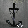 Decorative Nautical Anchor w/Chain - Black