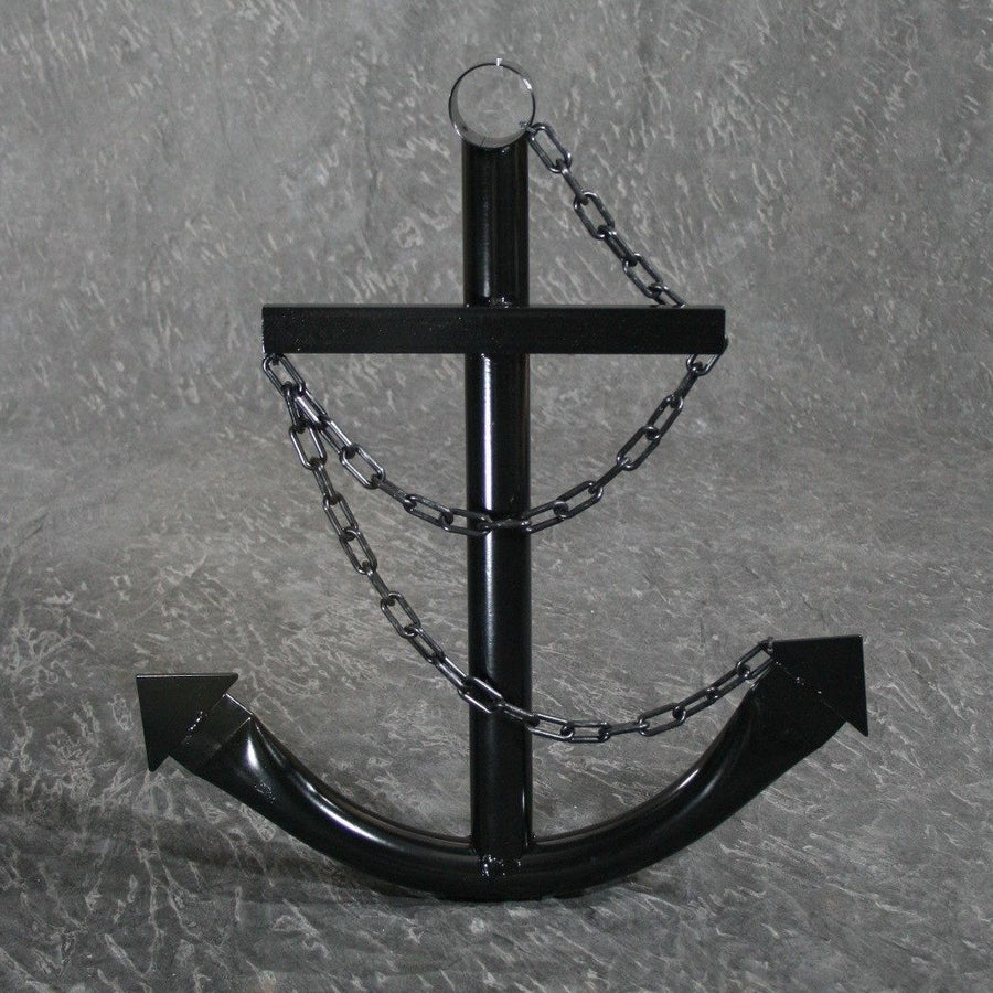 Decorative Nautical Anchor w/Chain - Red - The Anchor Shop