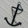 Classic Navy Anchor with Chain - Black